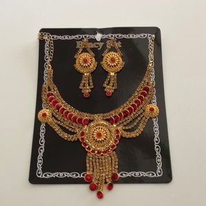 Fashion jewelry neckless and earring set
